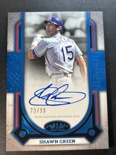 Shawn Green /99 Blue Auto 2024 Topps Tier One Prime Performers #PPA-SGR Dodgers