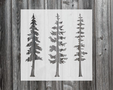 Trees Stencil, Durable Handmade Mylar Reusable Craft Painting Template, 056