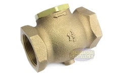 ﻿1.5" Solid Cast Brass Check Valve In Line Horizontal Air Compressor Vertical