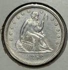 1858 25c Seated Liberty Quarter ** OE7648