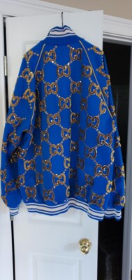 Alessandro Michele 4 Gucci Crystal Embroidered Gold GG Logo