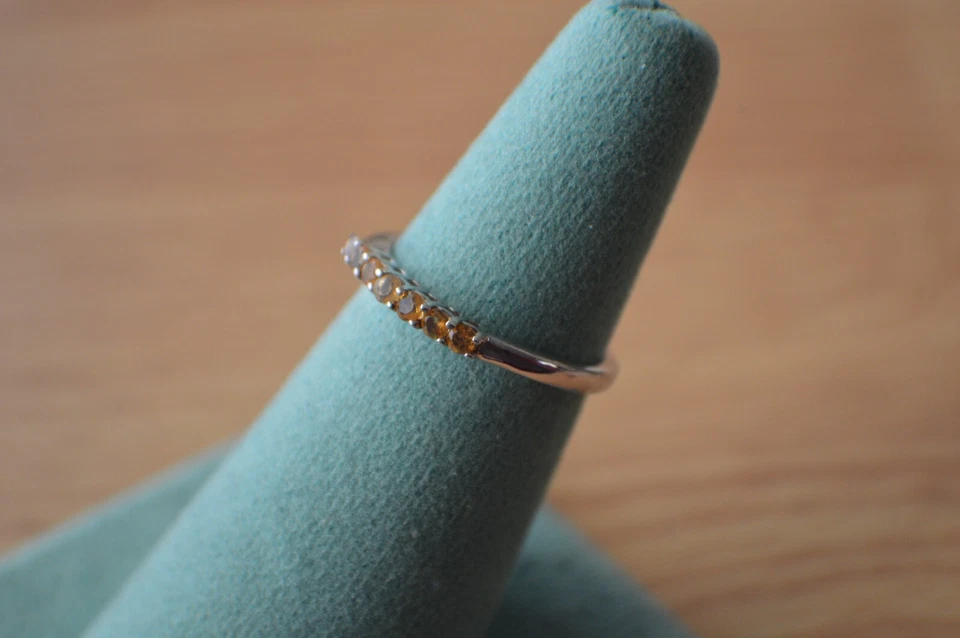 0.65ct Jalisco Fire Opal Ring Platinum over Sterling Silver Size 7 - Image 3 of 4