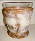 VINTAGE 1960'S INCOLAY STONE FIGURINE VASE CANDLE HOLDER BULL VICTORIAN DESIGN — photo 1