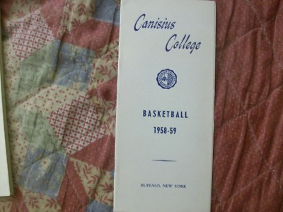 1958-59 CANISIUS BASKETBALL MEDIA GUIDE Yearbook 1959 Program Press Book  College