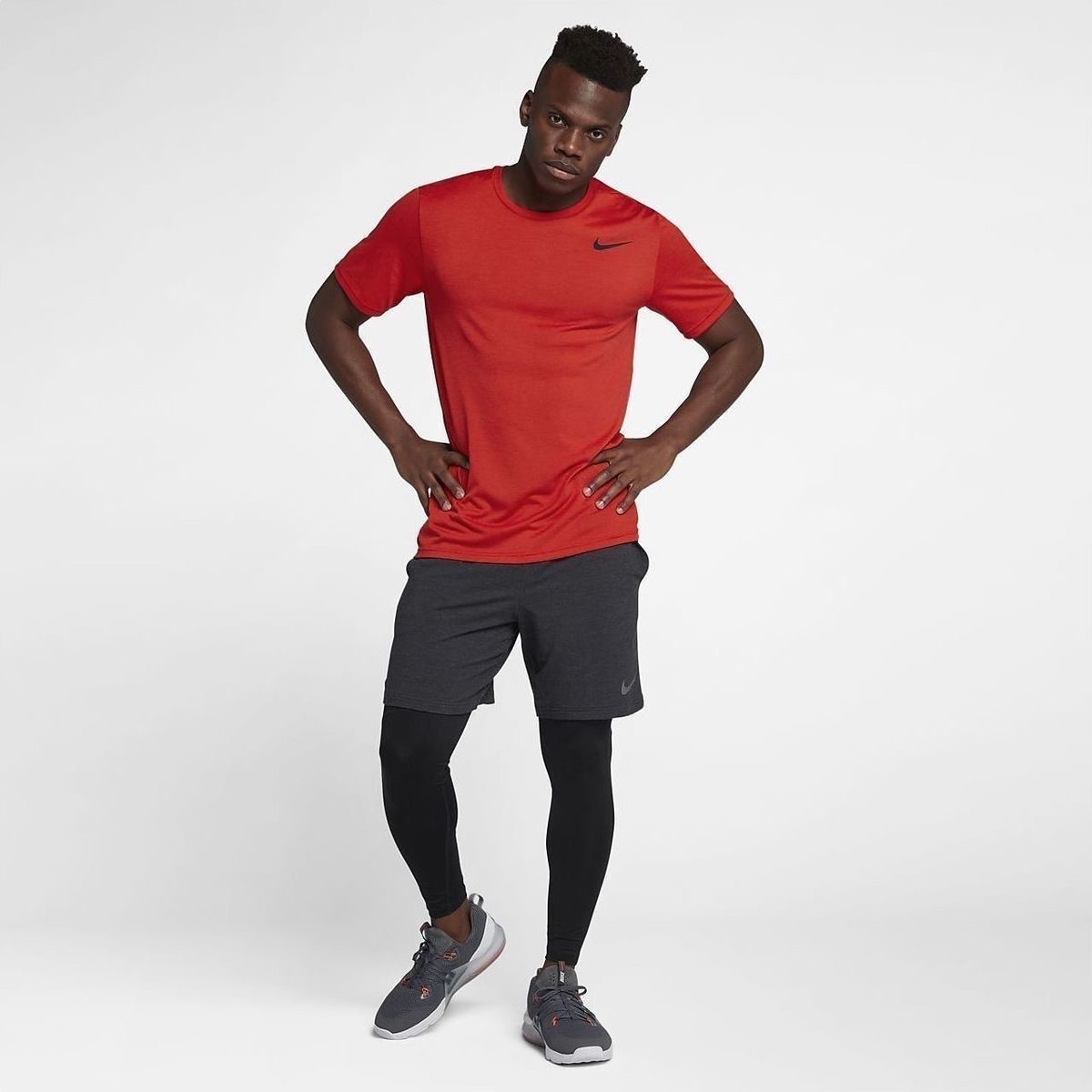 Nike Pro HyperCool Short Sleeve Top XLarge Habernero Red Black RRP£38.95 image 8