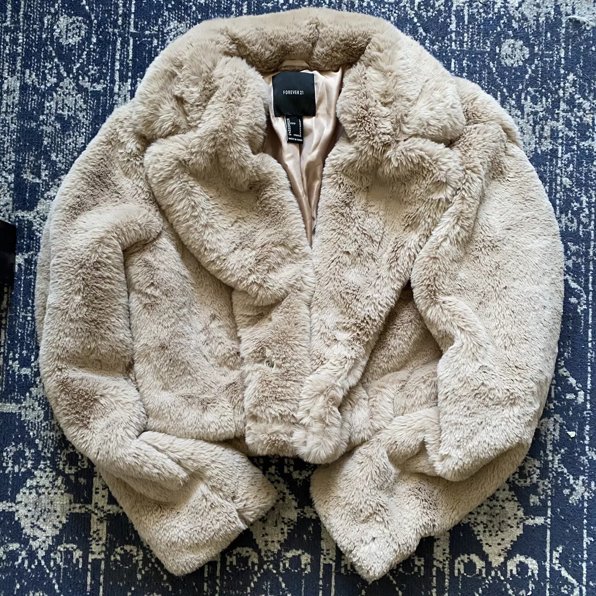 FOREVER 21 Beige Puffer Coats & Jackets