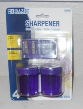 Bazic 4 Pack Pencil & Crayon Sharpener