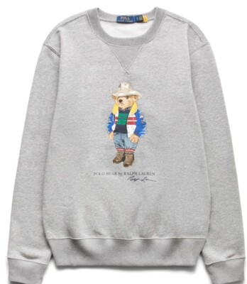 Polo Ralph Lauren Men's Cowboy Hat Polo Bear Fleece Pullover