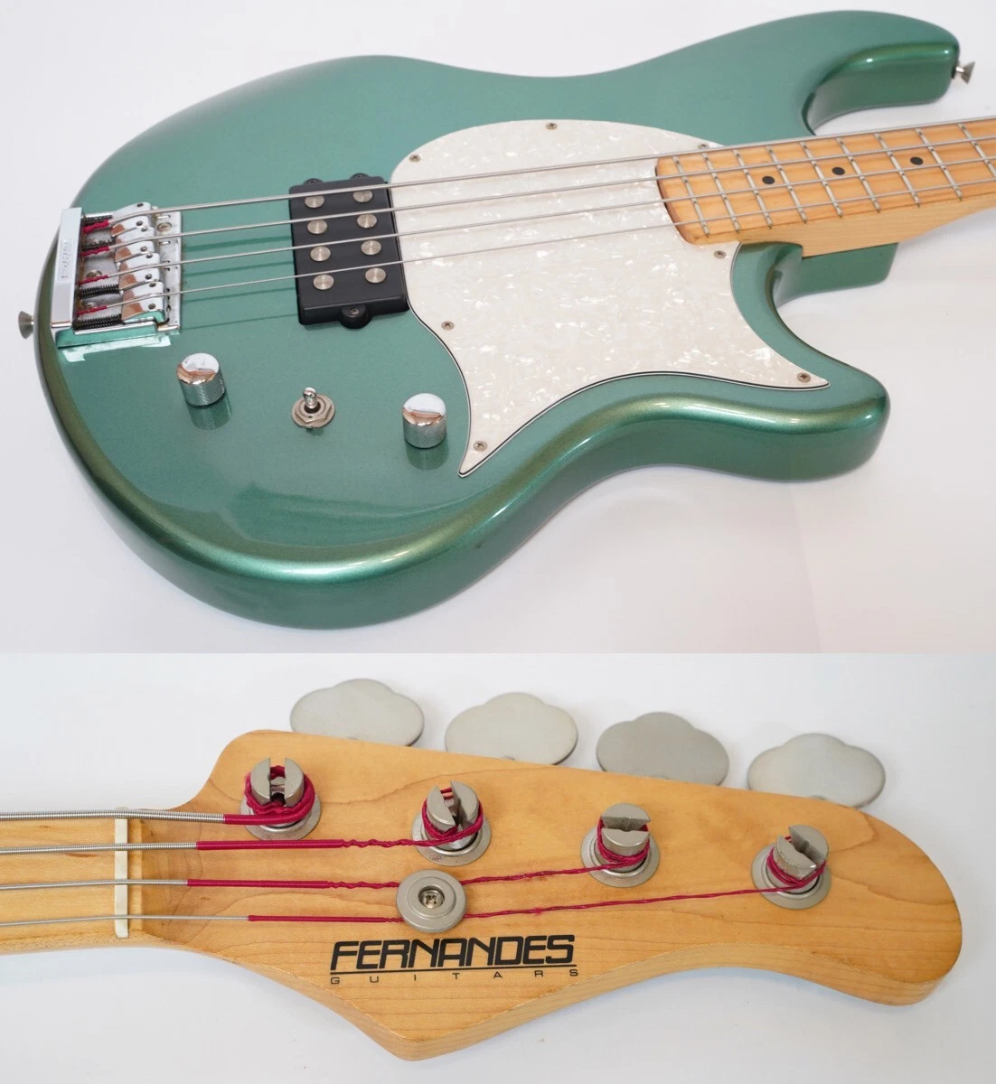 Used 90s FERNANDES FSB ATLAS 4X Turquoise Metallic Stingray-ish 