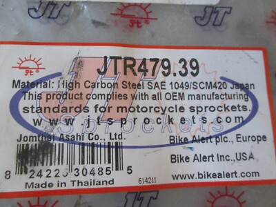 NOS JTR479.39 JT SPROCKET 39 TOOTH x 530 steel Fits many models