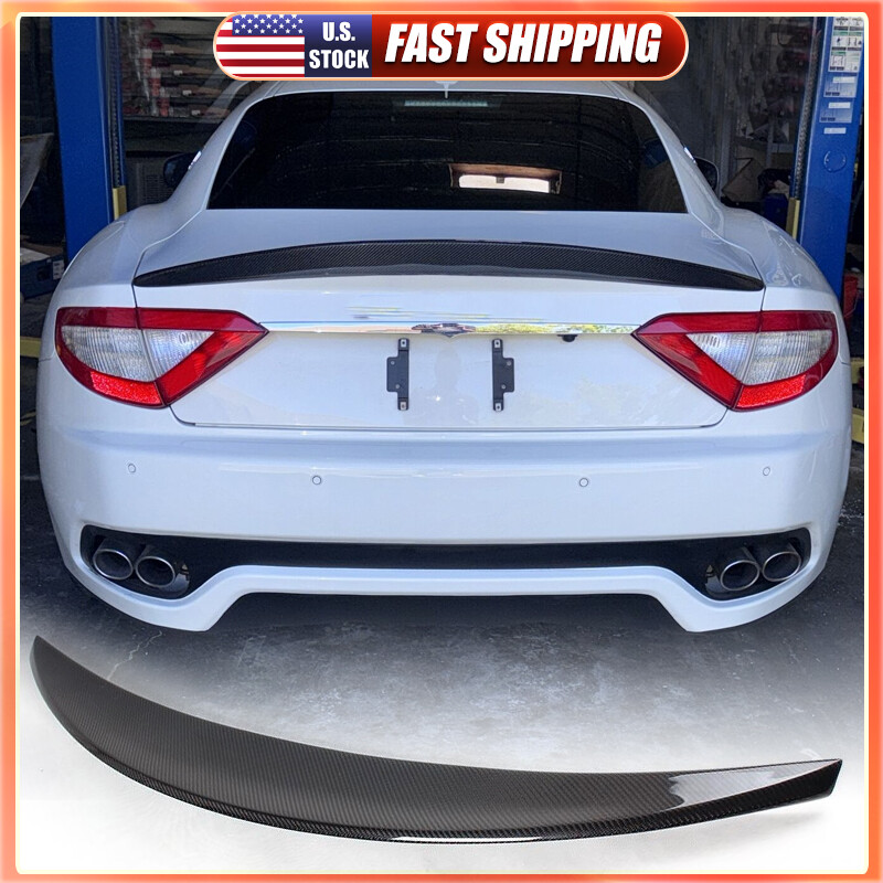 For Maserati GranTurismo Coupe 2012-14 REAL CARBON Rear Trunk Spoiler Boot Wing 