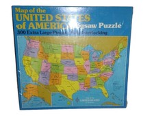 New Sealed Vintage Map of the United States of America Jigsaw Puzzle 300 Piece
