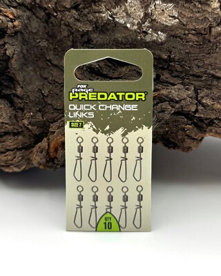 Fox Rage Predator Quick Change Links Gr. 7 10 Stück QC Snap Deadbait Angeln DA