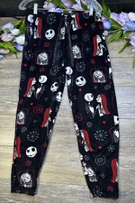 Nightmare Before Christmas Pajama Pants Size Medium 8-10 Black Jack  Sally