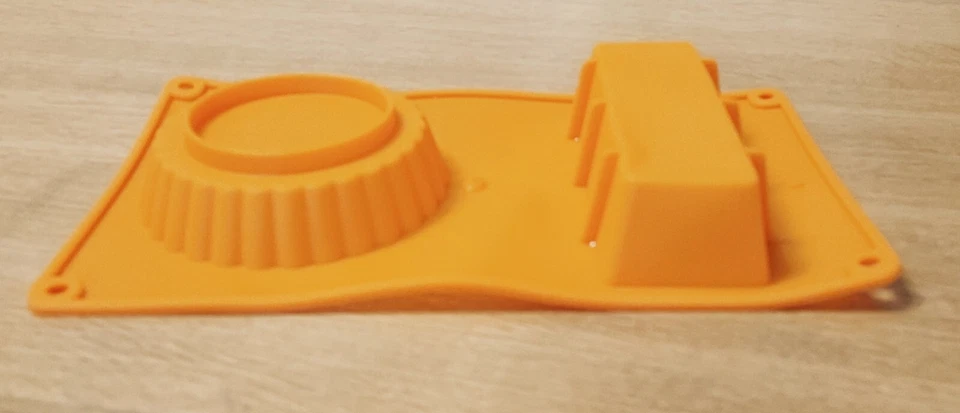 Flexi'moules double en silicone - Rectangle / Entremet - Orange - Photo 3/3