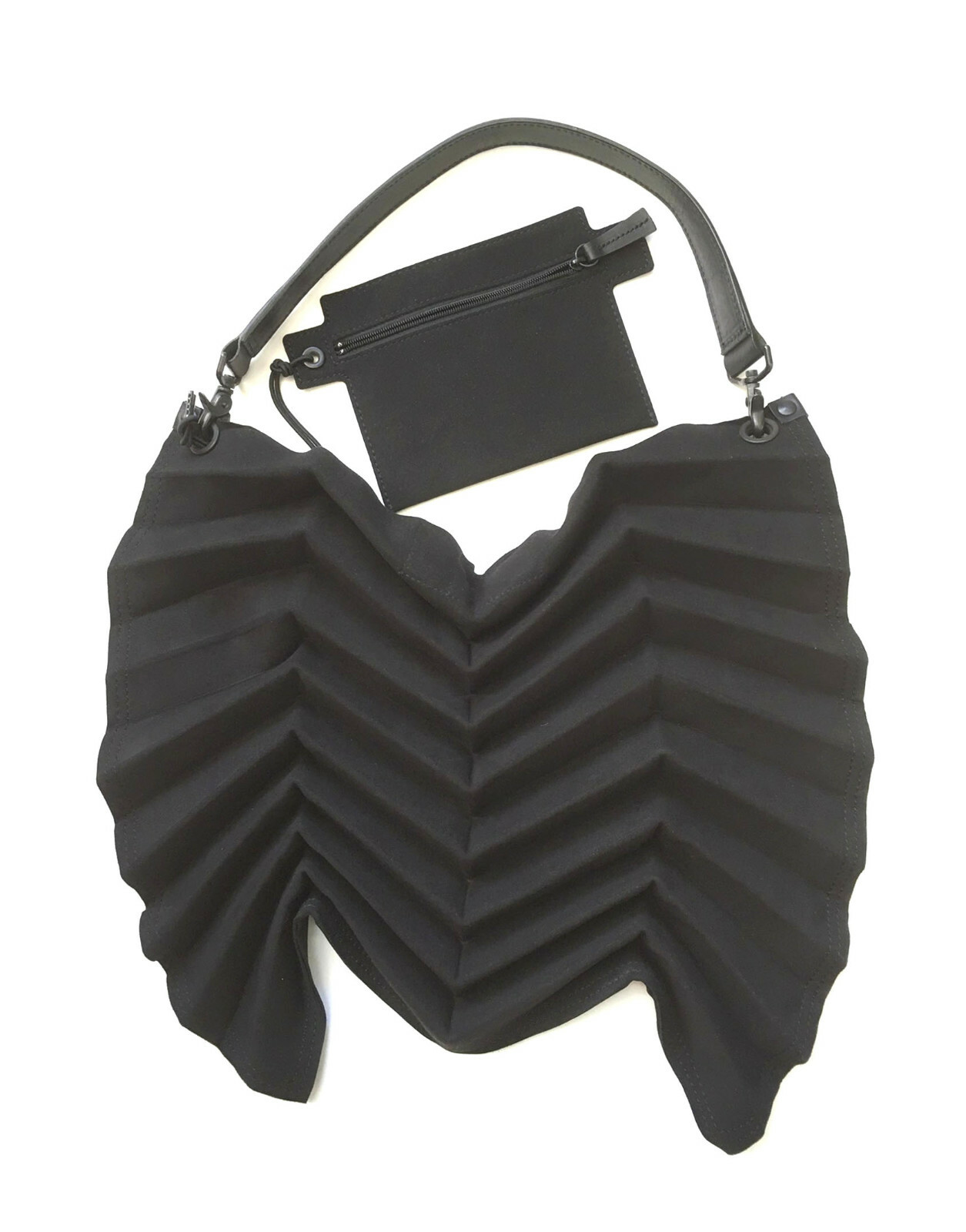 ISSEY MIYAKE PLEATS PLEASE BLACK SUEDE-FINISH ZIG… - image 3