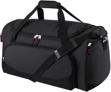 Gym Bag for Men - 55L Black Durable Large Duffle Bag for Travel, Workout, Fitnes