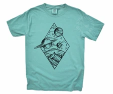 SPACE AND PLANTS TEE | COMFORT COLORS® CELESTIAL SHIRT | MOON AND STARS TEE