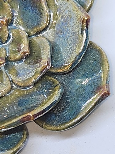 Handmade Glazed 3D Ceramic Succulent Flower Sculpture Modern Art Tablescape ¹ - Picture 19 of 45