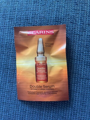 new Clarins DOUBLE SERUM Deluxe Sample 0.9mL/0.03oz Factory SEALED