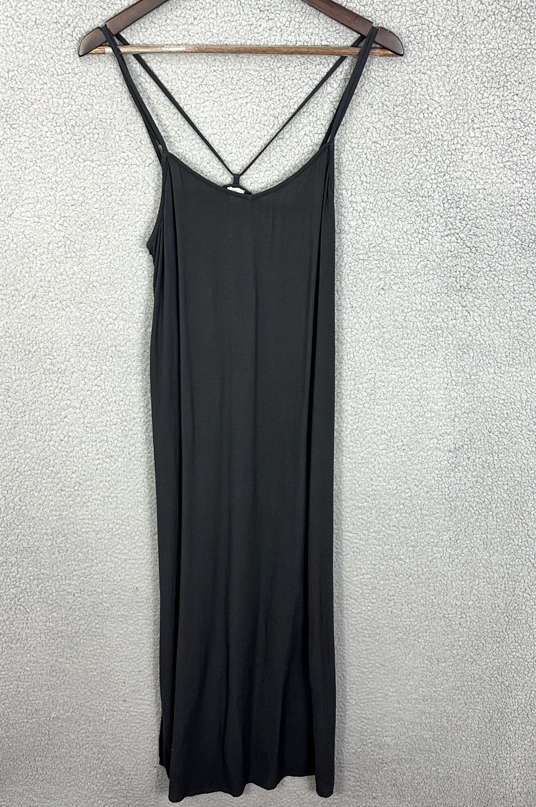 Aerie Maxi Dress Womens Small Gray Sleeveless Oversized Gauzy Pockets Beach Boho-image