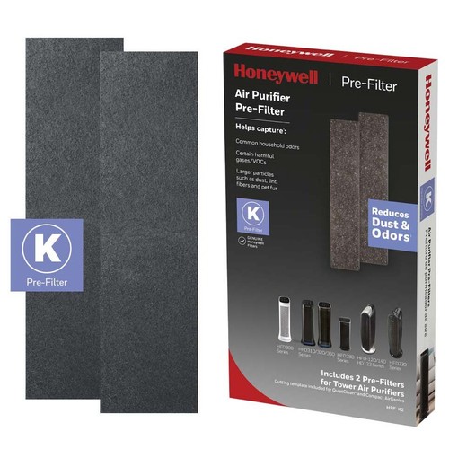 Honeywell 2Pack AIR PURIFIER PREFILTER "K" HRFK2 GAS VOC ODOR