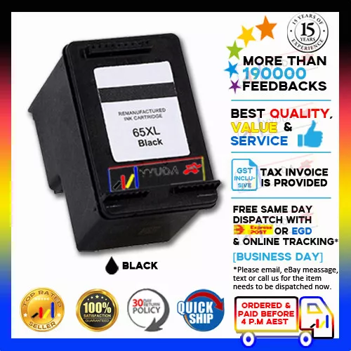 NoN-OEM 65 XL Multi-Pack Ink for HP DeskJet 2600 2620 2621 2622 2623 2624 2630 - Picture 2 of 9