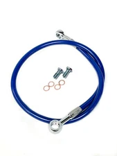 Streamline Steel Braided Rear Brake Line Stock Length Blue YFZ450 Yamaha YFZ 450