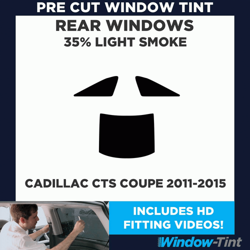 Película de tintado de ventana precortada para Cadillac CTS cupé 2011-15 35 % tinte trasero ligero - Imagen 2 de 10