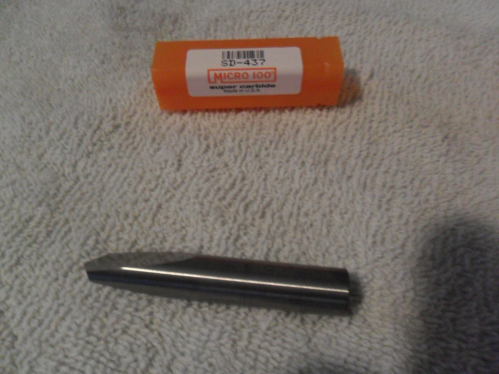 7/16" SOLID CARBIDE SPADE DRILL BRIGHT FINISH NEW, UNUSED BY MICRO 100