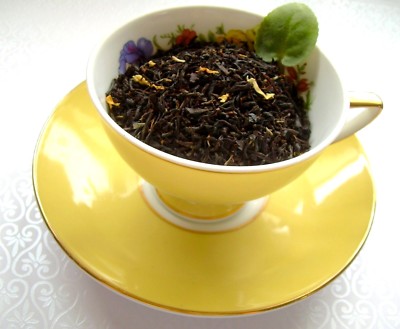 Tea Peach & Earl Grey Bergamot Smooth Citrus Fruit Blend Loose Leaf Aged Black