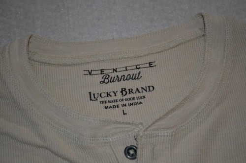 40329 Lucky Brand Camisa Térmica Venecia Burnout Bronceada Talla Grande Para Hombre - Imagen 6 de 8