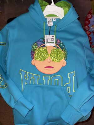 PUMA x RICK AND MORTY Basketball Hoodie Size LARGE BRAND NEW