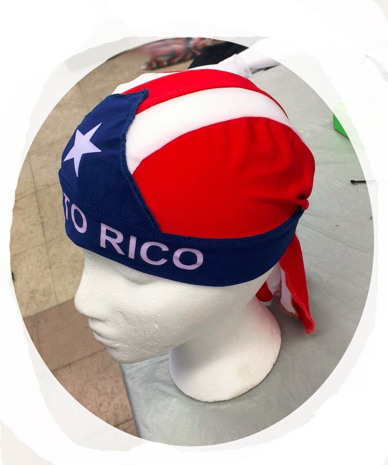 Black Puerto Rico Flag Durag – Puerto Rican Pride