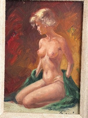 RAMON KELLEY (b. 1939) OIL PAINTING FEMALE MODEL LISTED FAMOUS