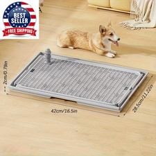 2-In-1 Non-Slip Dog Potty Tray Cat Litter Mat - Waterproof Soft Paw-Friendly Des