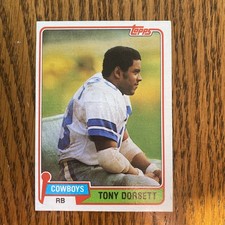 Vtg 1981 Topps #500 TONY DORSETT Dallas Cowboys Pitt Panthers RB NFL HOF Ex+/NM