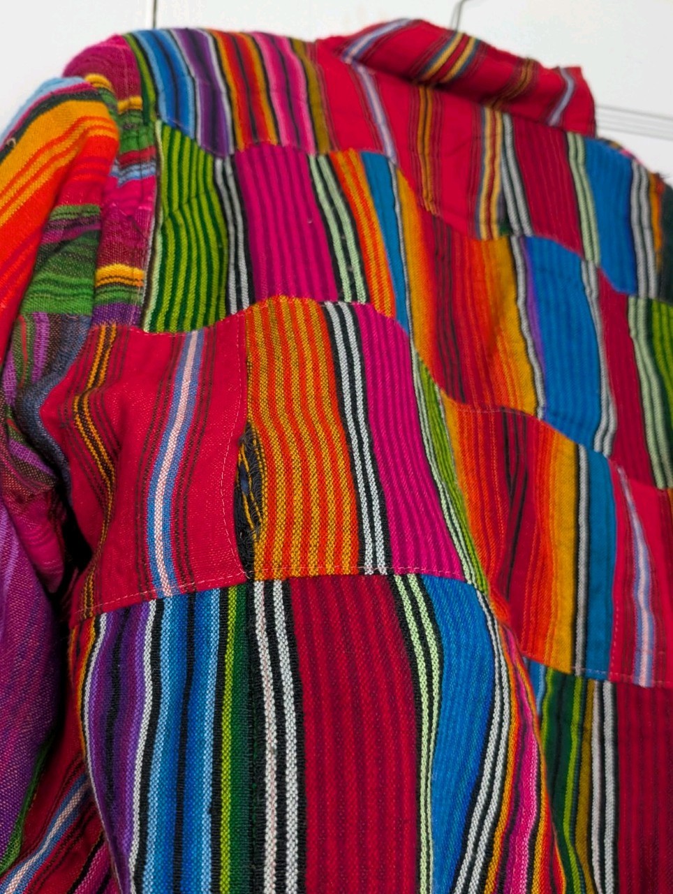 Boho Patchwork Woven Zip Jacket (Guatemalan-Style… - image 6