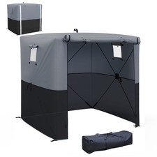 Outsunny 2 x 2m Pop Up Gazebo with Sides Easy up Party Tent with Carry Bag Black