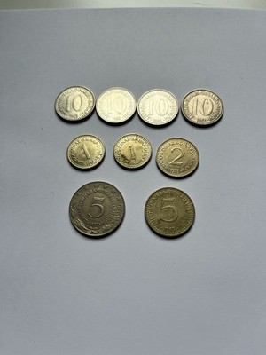 Various Yugoslavian Dinara coins