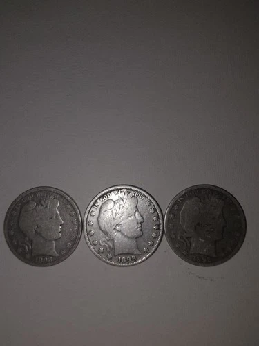 Barber  Half Dollar Lot Of 3