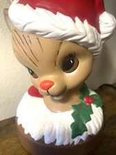 VTG Ceramic Baby Reindeer Bust Christmas 7  S...
