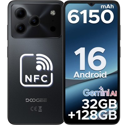 2026 DOOGEE Note56 Pro Android 16 Unlocked Cell Phone 32GB+128GB 6150mAh 4G 2SIM