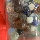 Vintage Blue Glass Ball Jar Full Of Marbles Over 3 Pounds — photo 4