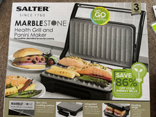 Image of New in box Salter Marblestone Health Grill Panini Maker Non-Stick, No Oil. £18