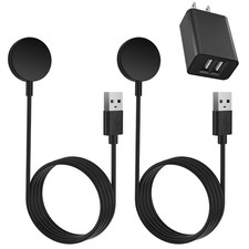 2Pack 3.3ft for Samsung Watch Charger with Dual USB-A Ports Wall Charger