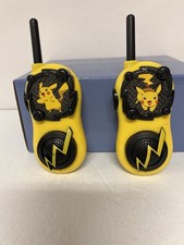 Pok mon Pikachu Walkie Talkies 2018 Two-Way Radio Tested Works Yellow and Black
