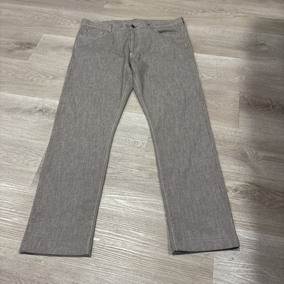 Canali 1934 Brown Cotton Stretch Twill Pants Regular Fit Straight 37 5 Pockets