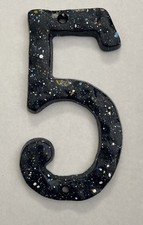 TripDock 5.5  House Number 5 Solid Iron Unique Finish Address Mailbox