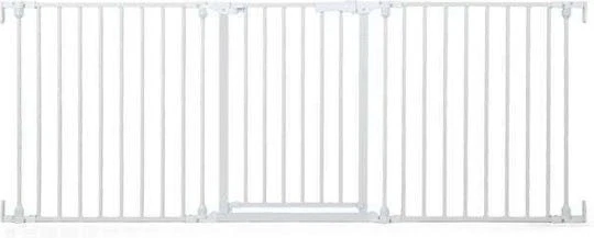 Foldable Security Door Made of Metal in White Colour 65x8.5cm 3 Pieces